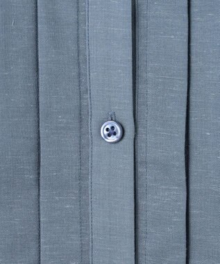 自由区 ナチュラルリネン ブラウス ブルー