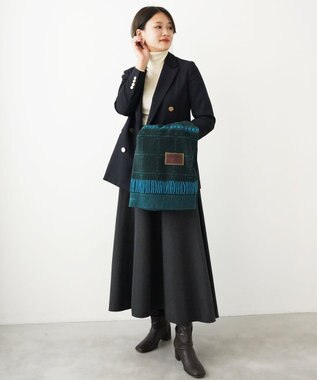 nitorito 【UNISEX】stamp チェック柄 3WAY ストール green