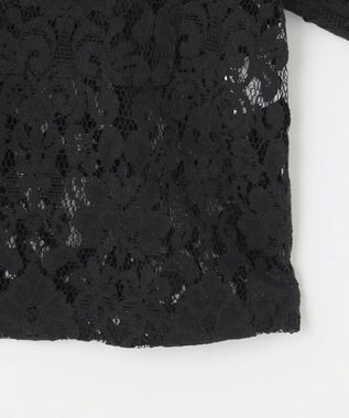 23区 【SLOW/一部店舗限定】好評につき追加生産！モチーフレース シャツ ブラック系