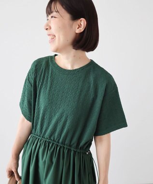 Green Parks ドロストドッキングワンピース Green