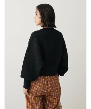 Green Parks ・ＥＬＥＮＣＡＲＥ　ＤＵＥ　パール釦カーディガン Black