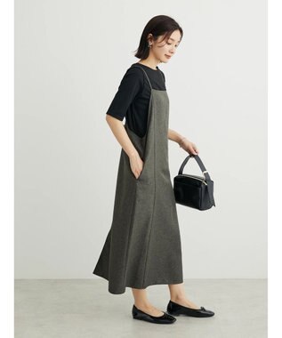 Green Parks 接触冷感　Ｉラインキャミワンピース Gray