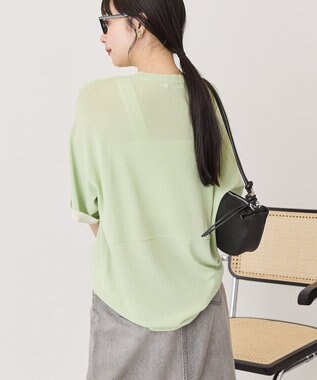 AMERICAN HOLIC 配色コクーンシルエットニット Light Green