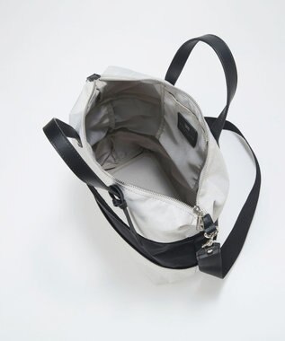 TOPKAPI 【TREASURE TOPKAPI】ナイロンコンビ 2way チェンジング トートバッグ ショルダーベルト付き ライトグレー