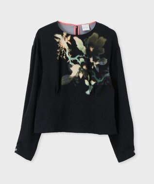 Paul Smith Lens Blur Botanical ブラウス ブラック