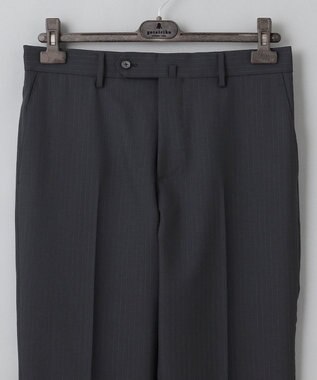 GOTAIRIKU 【オールシーズン対応】WOOL×POLYESTER ライトウェイト スーツ（ブラックストライプ） ブラック系1