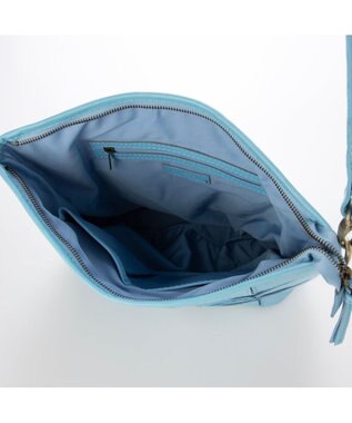 UNBILLION 【訳あり商品】ピークスピーク PEAKS PEAK / 牛革パッチワーク口折れ2wayショルダー サックスブルー