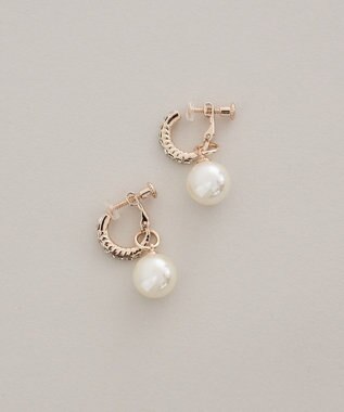 Maison de FLEUR ２Ｗａｙパールビジューイヤリング Pink Gold