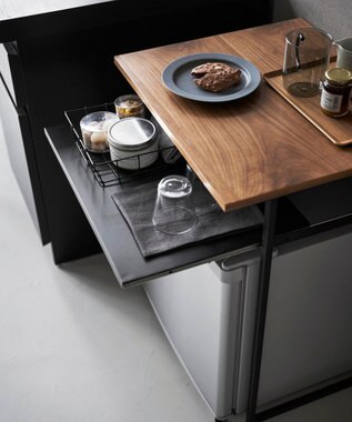 tower 引き出し付き冷蔵庫上ラック タワー 45L用 ブラック ブラック