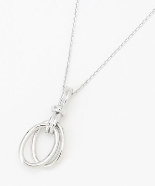 J.PRESS LADIES ヴィンテージオーバルリング ネックレス シルバー系