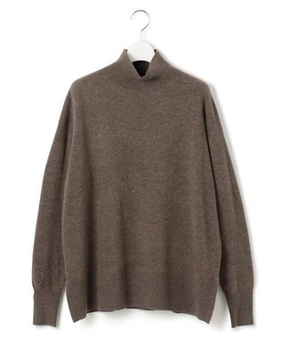 23区 CARIAGGIウールカシミヤ ハイネック ニット ダークブラウン系