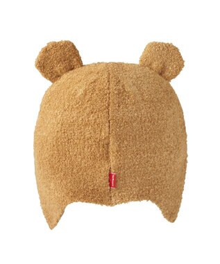 MIKI HOUSE HOT BISCUITS 【46-52cm】くまのお顔 マシュマロニットフード(帽子) ベージュ