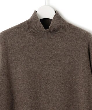 23区 CARIAGGIウールカシミヤ ハイネック ニット ダークブラウン系