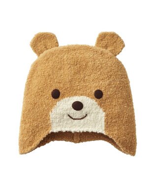 MIKI HOUSE HOT BISCUITS 【46-52cm】くまのお顔 マシュマロニットフード(帽子) ベージュ