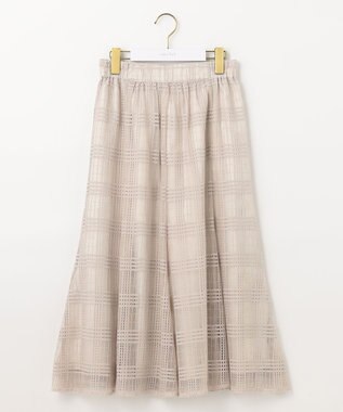 ANY SIS L レーシーチェック スカート アイボリーベージュ