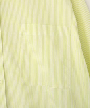 Green Parks ＵＶカットシャツワンピース Stripe Yellow