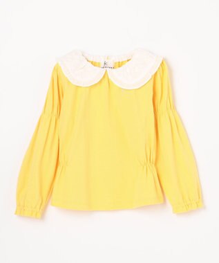 組曲 KIDS 【110-140cm】ビッグカラー ブラウス イエロー系