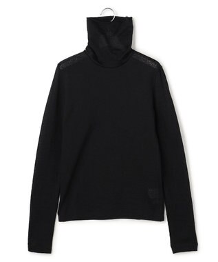 ICB 【先行予約・WEB限定】 コットンレーシージャガード ハイネックカットソー ブラック