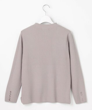 J.PRESS LADIES L 針抜きフライス リブ ボトルネック カットソー グレージュ系