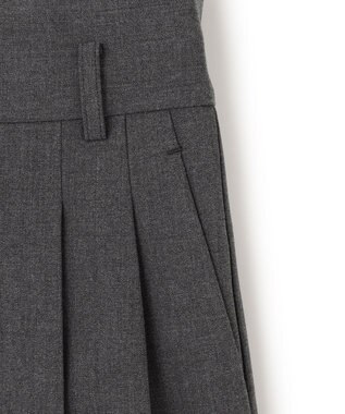 uncrave TRツイル ワイドトラウザー チャコール