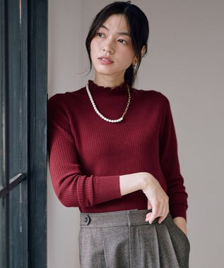 ANY L 【6色展開】フリルネックニット