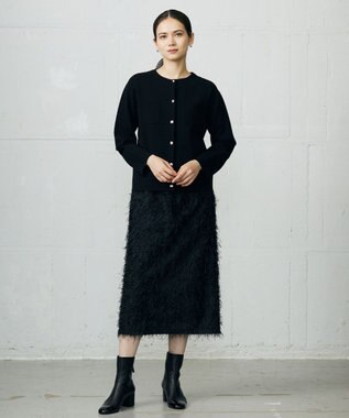 自由区 L 【カタログ掲載】フェザージャカード スカート ネイビー