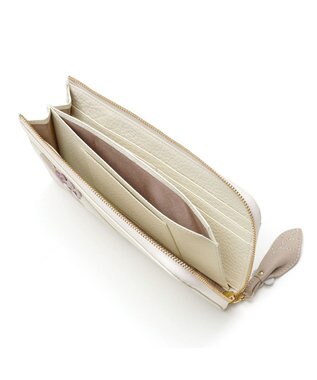 IBIZA アニマーダ　牛革　L字ファスナー長財布（ゾウ） アイボリー