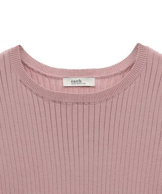 earth music&ecology マジョリカプリーツチュールニットプルオーバー Pink Beige