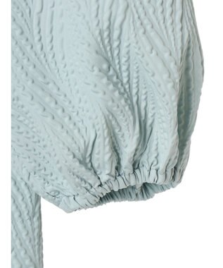 Green Parks ・ＥＬＥＮＣＡＲＥ　ＤＵＥ　フクレジャカードブラウス Sax