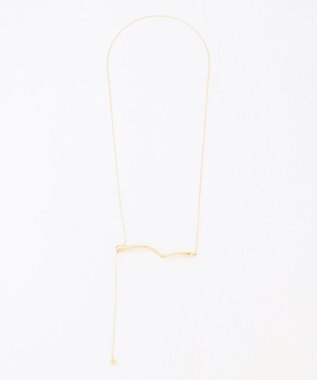 ANY ウェーブトップラリエットネックレス ゴールド