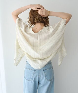 YECCA VECCA ストライプ柄シャツ Ivory