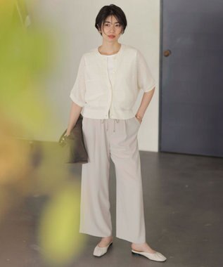 J.PRESS LADIES L 【洗える】スムースジャージー ノースリーブ カットソー オフ系