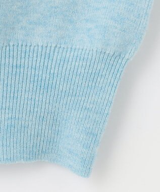SHARE PARK LADIES ソフトタッチパフスリーブニット スカイブルー