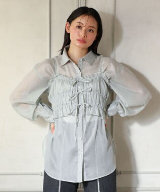 Green Parks ・ＥＬＥＮＣＡＲＥ　ＤＵＥ　シアービスチェ付シャツ Green