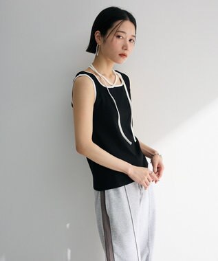 Green Parks チョーカー付きタンクトップ Black