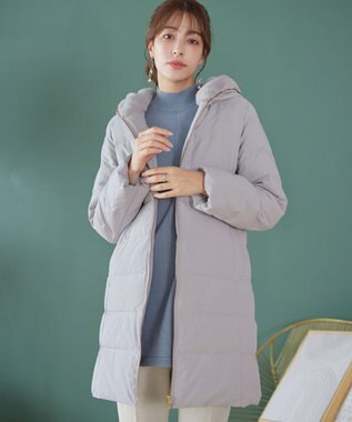 Tiaclasse フード裏エコファーダウンコート