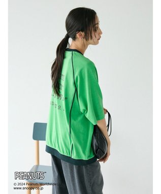 CRAFT STANDARD BOUTIQUE 【ユニセックス】PEANUTS/スヌーピー 切り替えTシャツ Green