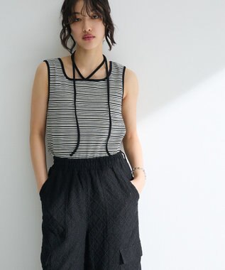 Green Parks チョーカー付きタンクトップ Border