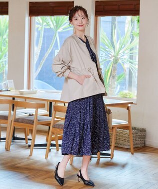 Tiaclasse 【新色追加・洗える】メモリーノーカラードロストブルゾン アイボリー