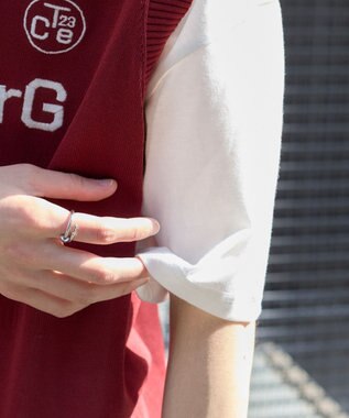 WEGO 【２点SET】アンサンブルゲームロゴニットベスト ワイン