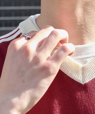 WEGO 【２点SET】アンサンブルゲームロゴニットベスト ワイン