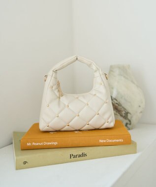 earth music&ecology スタッズキルトバッグ