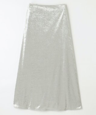 NAVE 【ReNAVE】クラッシュベロア スカート ライトグレー系