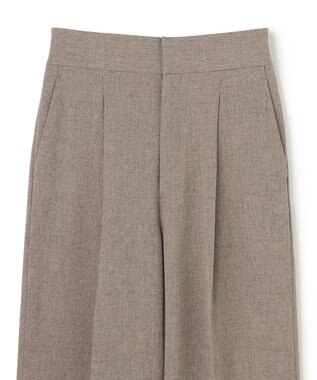 uncrave ウォッシャブルウールライクツイル ワイドパンツ シャンブレーチャコール