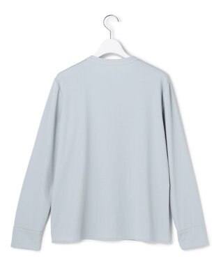 ICB 【洗える】 コンパクトモクロディ バンドカラーカットソー サックスグレー系