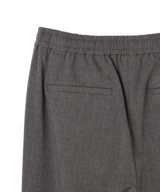 UNFILO 【セットアップ着用可/ウエストゴム】マイビューティ セミフレアパンツ チャコール