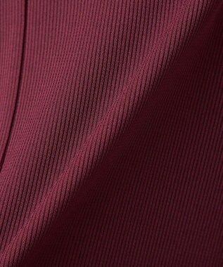 Chacott シアーリブバッククロスTシャツ ワインレッド