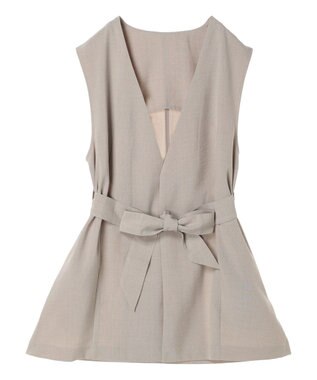 earth music&ecology リネンライクジレ Beige