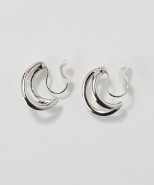 Phoebe 〈痛くないシリーズ/アレルギー対応〉ベーシックダブルフープライトフィットイヤリング　シルバー シルバー