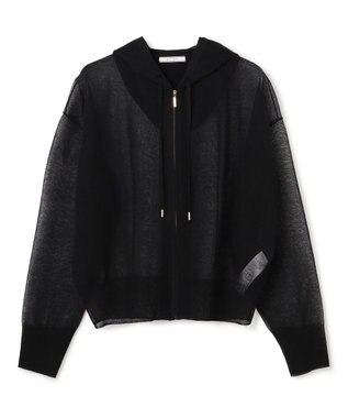 BEIGE， SIDERITE / シアージップフーディーニット Black